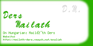 ders mailath business card